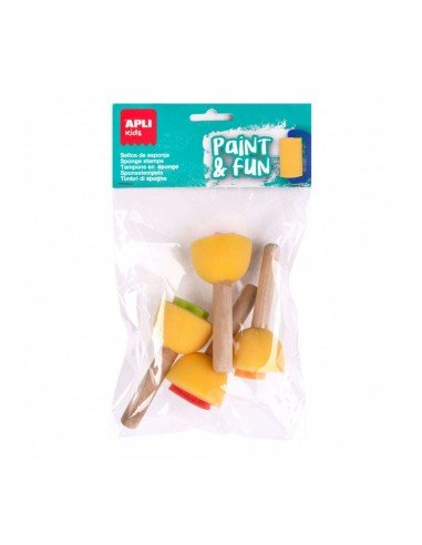 Sellos Esponja Mango Madera 4 Uds Apli 18714