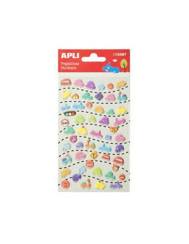 Bolsa Pegatinas Temática Coches 1H Apli 13497