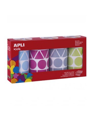 Pack 4 Rollos Gomets Geométricos XL 27 mm Apli 19190