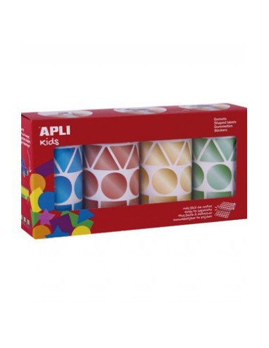 Pack 4 Rollos Gomets Geométricos 27 mm Apli 19191