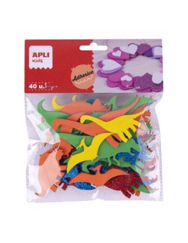 Dinosaurios de Goma Eva Adhesivos 40 Uds Apli 18972
