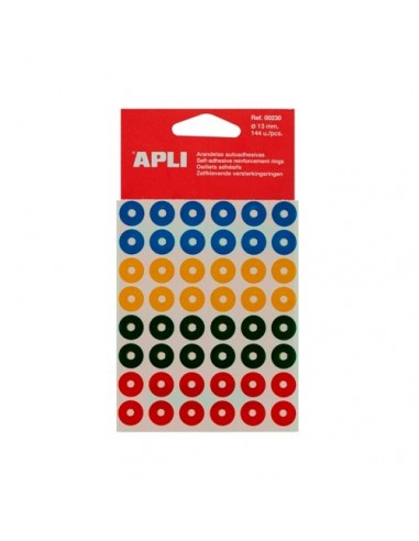 Bolsa Arandelas Autoadhesivas De Colores Ø13mm Apli 00230