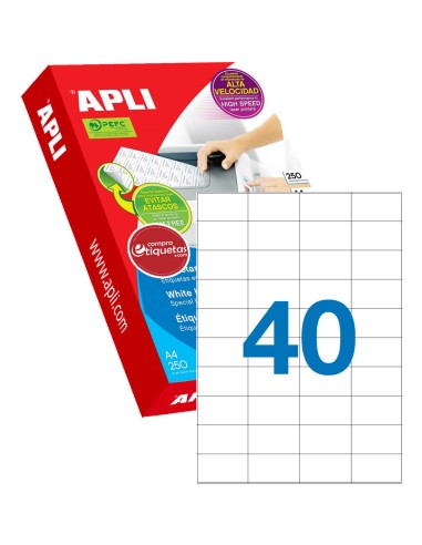 Etiquetas Adhesivas Para Láser 250 H Apli 02518