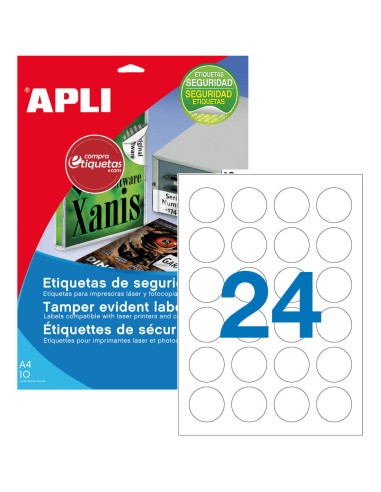 Etiquetas de Seguridad Redondas Ø40 mm 10H Apli 11271