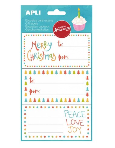 Etiquetas Adhesivas Para Regalos Navidad Apli 14400