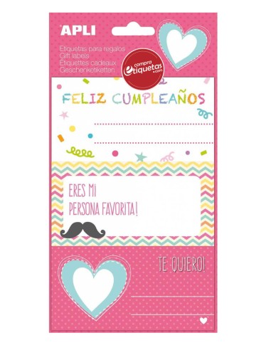 Etiquetas Adhesivas Para Regalo Te Quiero Apli 14465