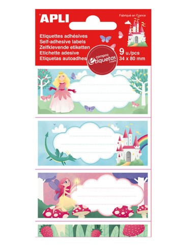Etiquetas Escolares Modelo Princesas 81x36 mm Apli 18436
