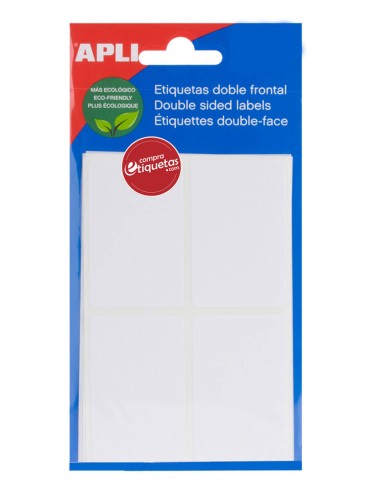 Etiquetas Blancas Doble Frontal 16x22 mm 5H Apli 02548
