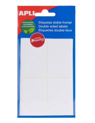 Etiquetas Blancas Doble Frontal 34x67 mm 5H Apli 02558