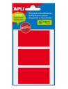 Etiquetas Rectangulares Color Rojo 34x67 mm 5H Apli 02073