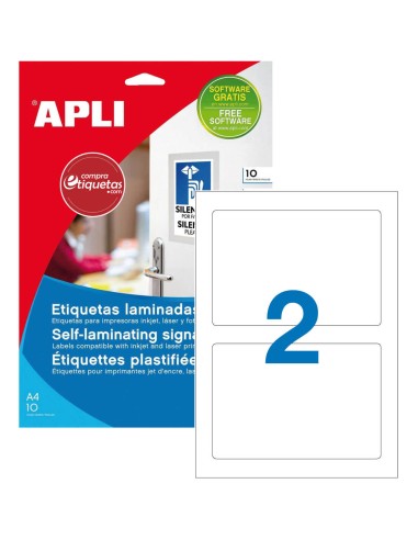 Etiquetas Laminadas Cantos Romos 150x100 mm 10H Apli 11683