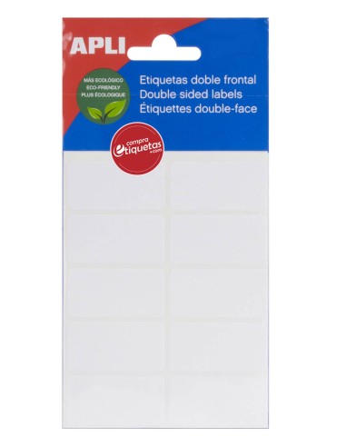 Etiquetas Blancas Doble Frontal 19x40 mm 5H Apli 02550