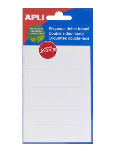 Etiquetas Blancas Doble Frontal 20x75 mm 5H Apli 02552