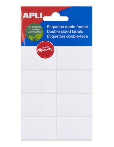 Etiquetas Blancas Doble Frontal 22x32 mm 5H Apli 02553