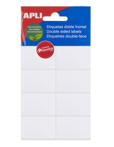 Etiquetas Blancas Doble Frontal 25x40 mm 5H Apli 02554