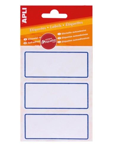 Etiquetas Escolares Orla Azul 78x34 mm 6H Apli 00932