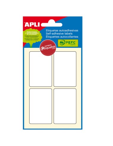 Etiquetas Blancas Cantos Romos 34X53 mm Apli 02683