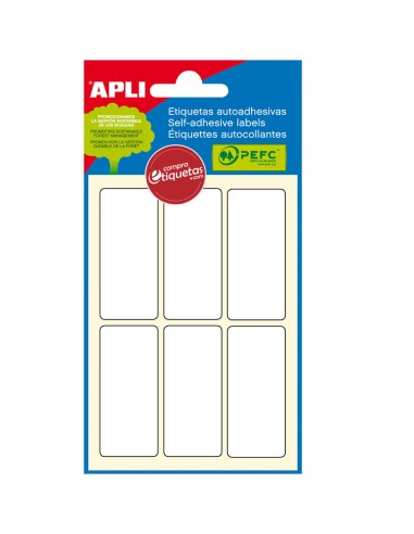 Etiquetas Blancas Cantos Romos 26x54 mm Apli 02681