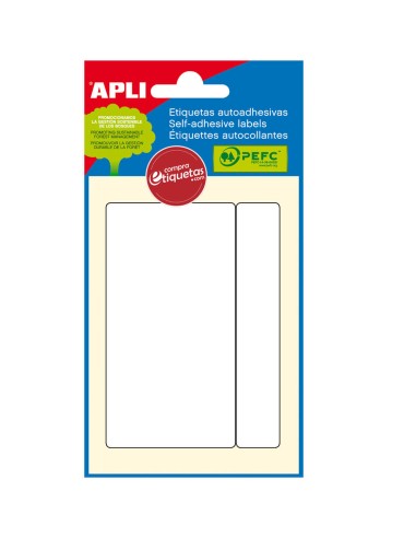 Etiquetas Blancas Cantos Romos 53x100 mm Apli 02687