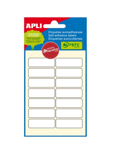 Etiquetas Blancas Cantos Romos 13x40 mm Apli 02672