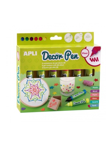 Rotuladores Decor Pen Flúor 6 Uds Apli 18981