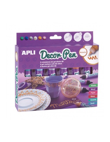 Rotuladores Decor Pen Metálicos 6 Uds Apli 19253