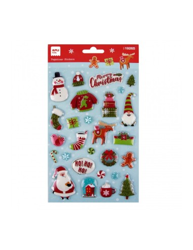 Bolsa Pegatinas de Navidad 1 Hoja 27 Uds Apli 19265
