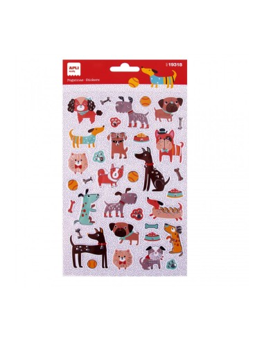 Bolsa Pegatinas Temática Perritos 1 Hoja Apli 19318