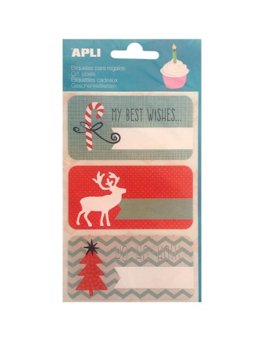 Etiquetas Para Regalos Motivo Navidad Apli 14394