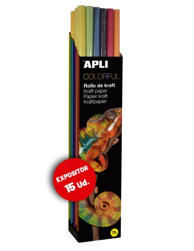 Rollos Papel Kraft Colores Surtidos 1 x 10 m Apli 15423