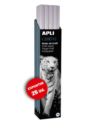 Rollo Papel Kraft Color Blanco 1m x 5 m Apli 13142