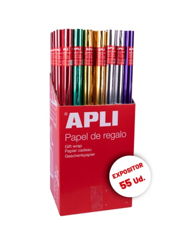 Rollo Papel de Regalo Metalizado 2m x 70 cm. Apli 13643