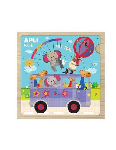 Puzzle Madera Autobus Apli 15184