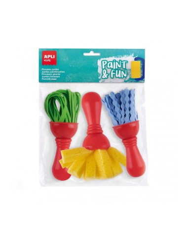 Set de Pinceles Maxi Goma Eva y Esponja 3 Uds apli 19414