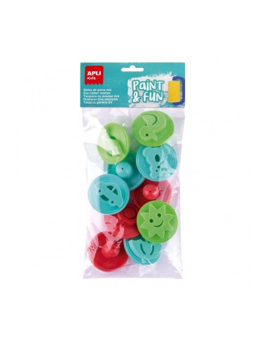Sellos de Goma Eva con Mango de Plástico 10 Uds Apli 19413