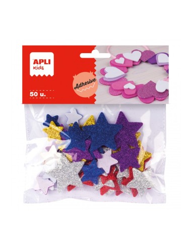 Formas Goma Eva Estrellas 50 Uds Apli 13485