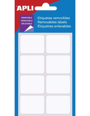 Etiquetas Blancas Adhesivo Removible 56 Uds Apli 01895
