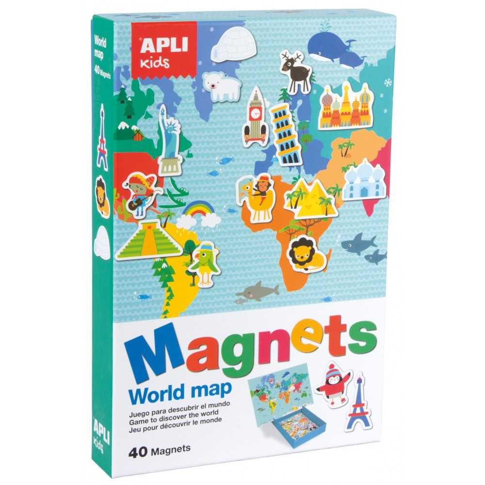Juego Magnético Temática Mapamundi Apli 16494