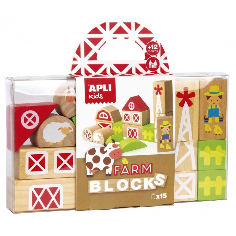 Bloques Madera Apilables Granja Apli 15269