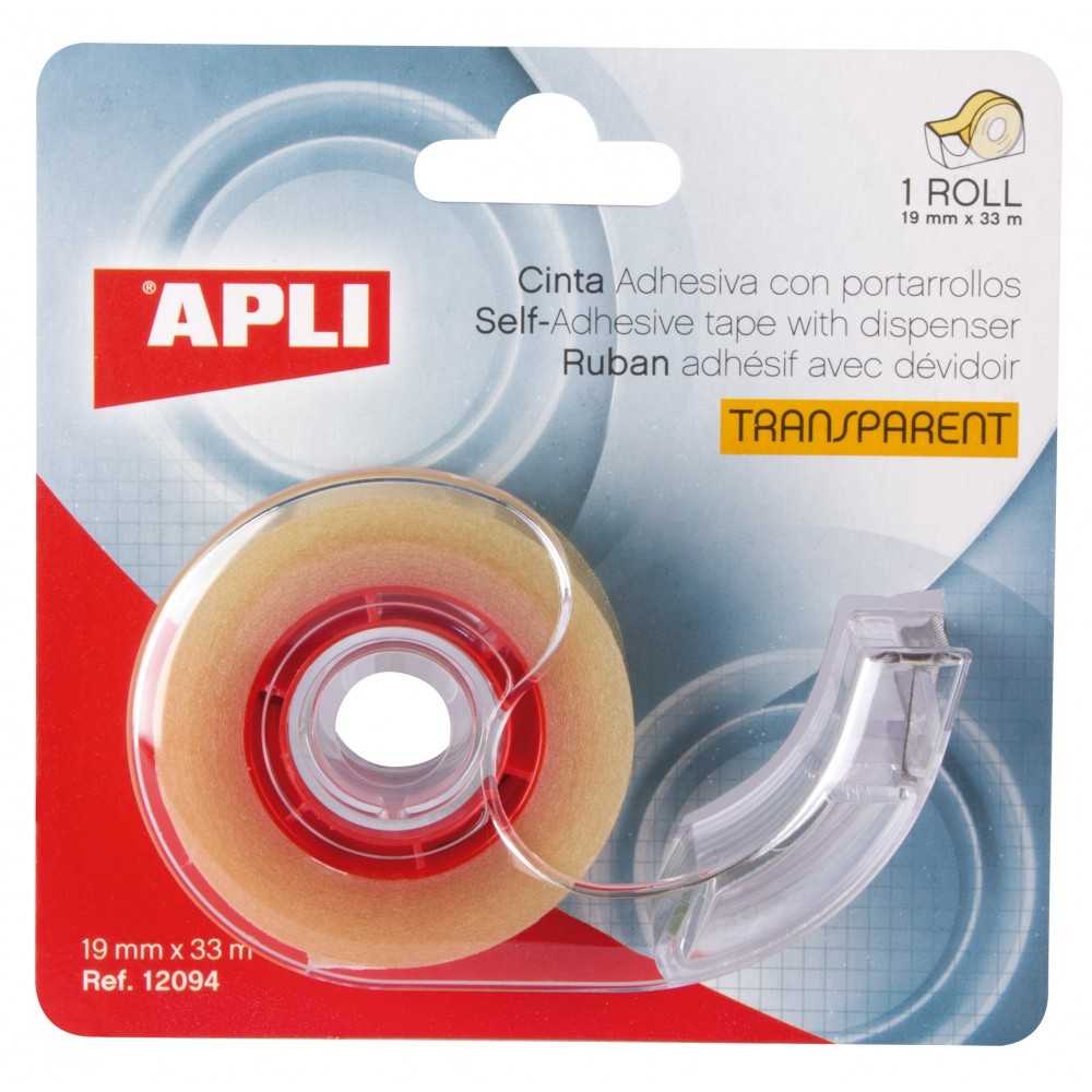 Cinta Adhesiva Con Dispensador 19 mm x 33 m Apli 12094