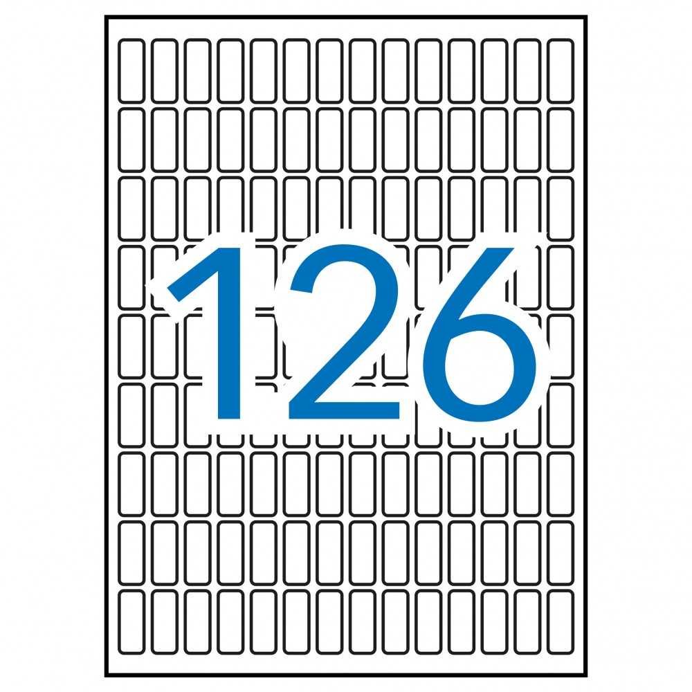 Apli 01858 Etiquetas Blancas Cantos Romos 8x20 mm 15H