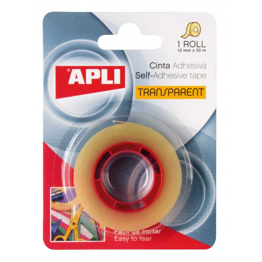 Rollo Cinta Adhesiva Transparente 12mm x 33m Apli 11517