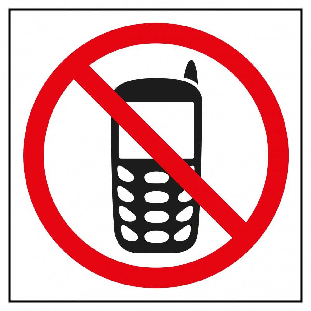 Apli 00848 Etiquetas Señalización Prohibido Teléfono