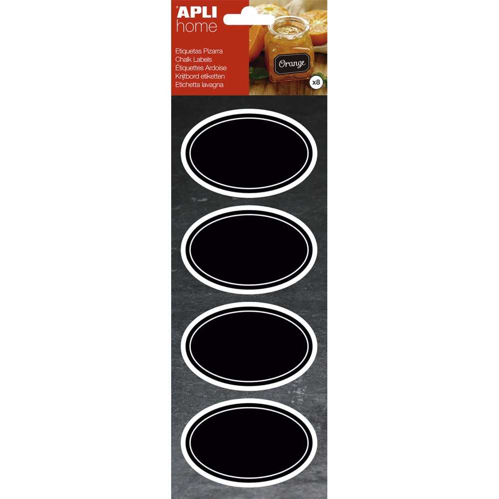 Etiquetas Pizarra Forma Ovalada 80x50 mm Apli 16766