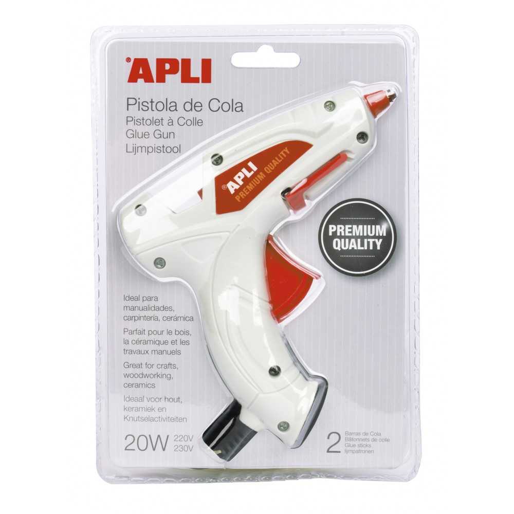 Pistola de Cola Termofusible 20 W Premium +2 Barras Apli 16668