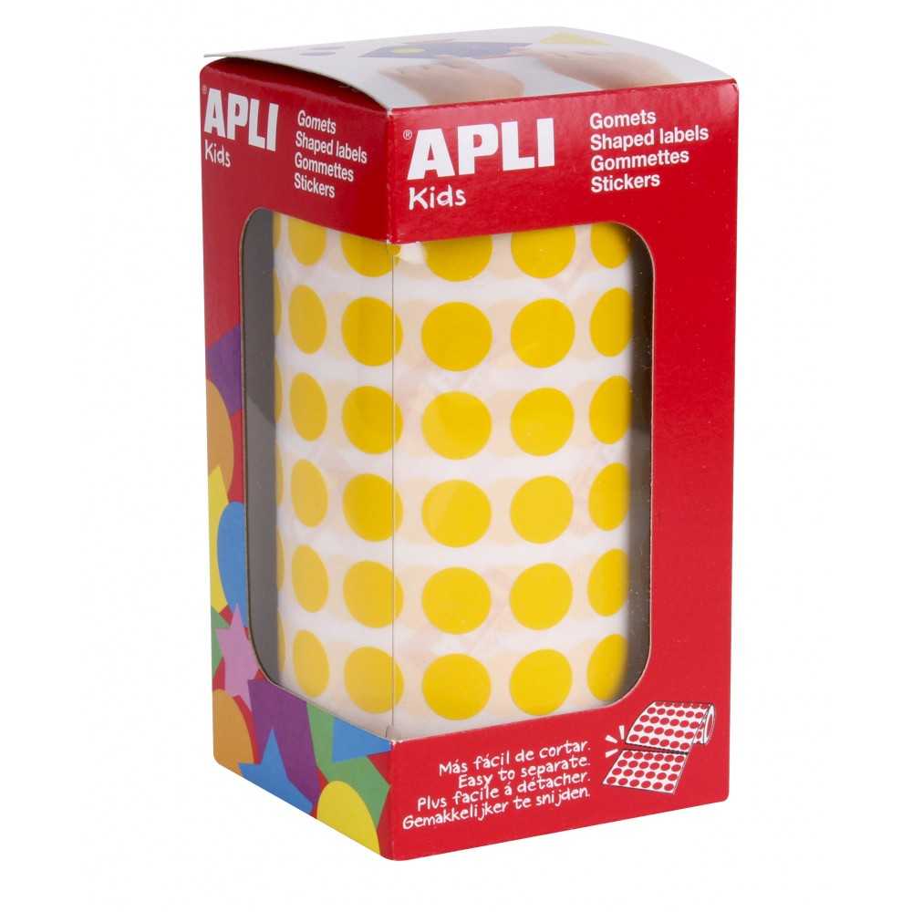 Apli 04851 Rollo Gomets Redondos Amarillos Ø10.5 mm