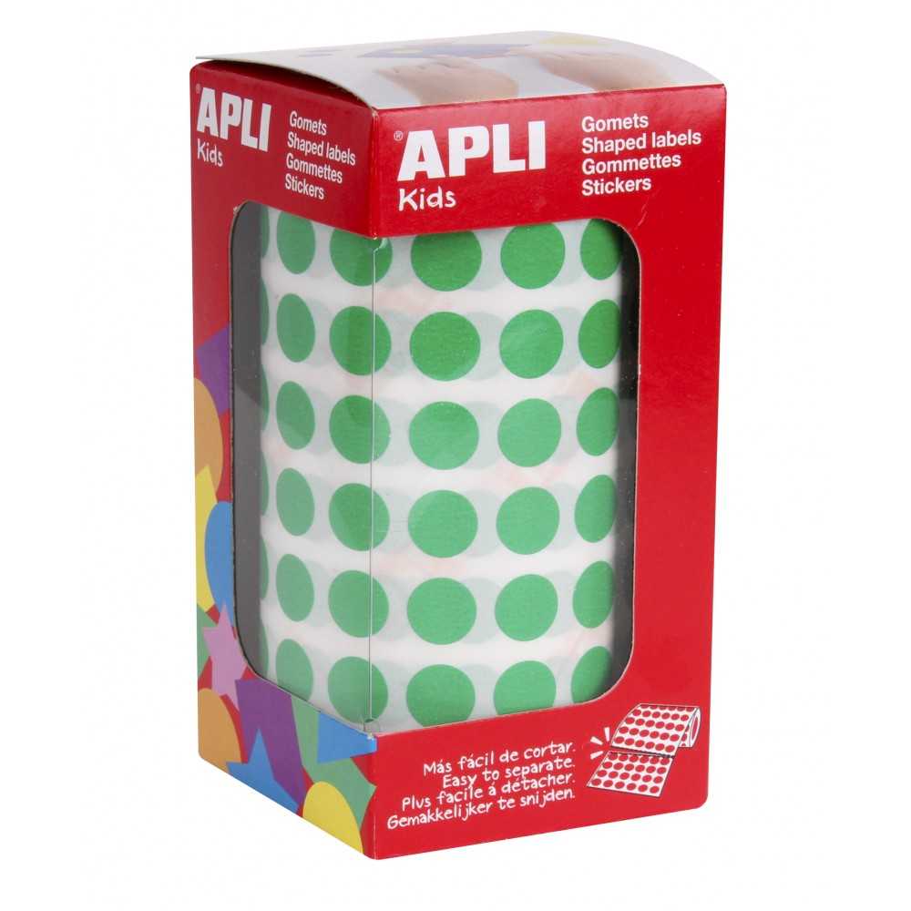 Apli 04854 Rollo Gomets Redondos Verdes ø10.5 mm
