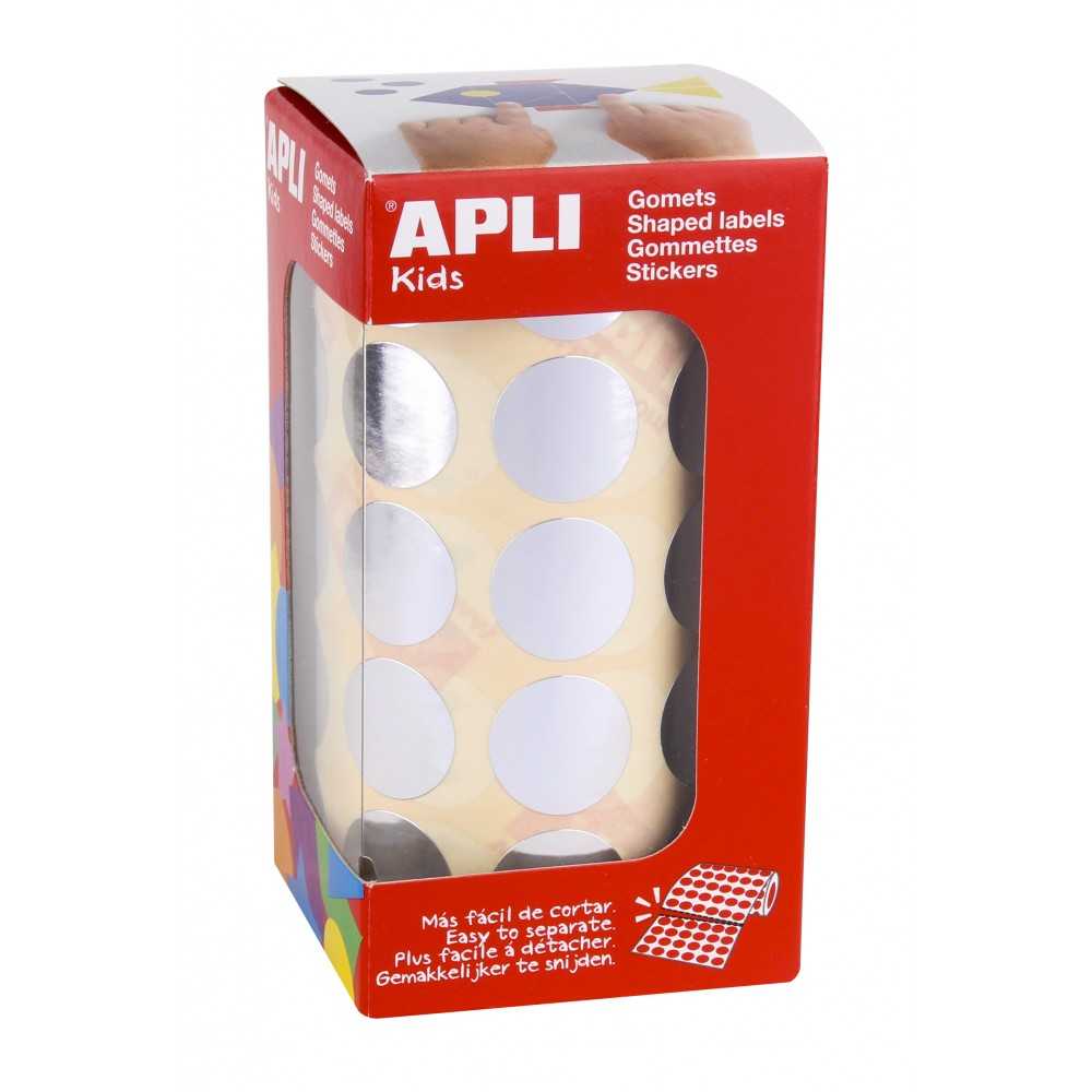 Apli 11633 Rollo Gomets Redondos Plata Metalizada ø20 mm