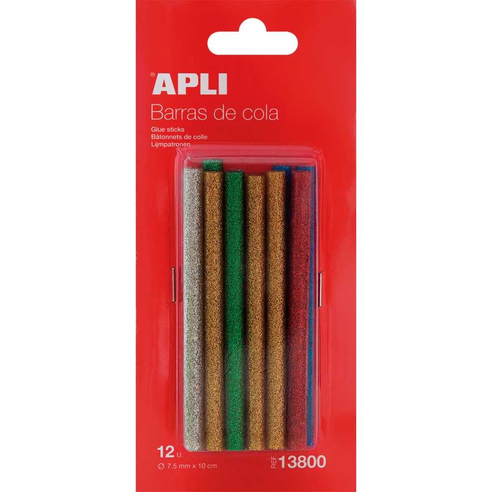 Barras Termofusibles Acabado Purpurina 12 Uds Apli 13800