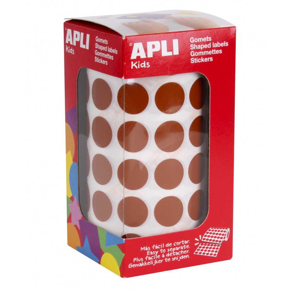 Apli 11486 Rollo Gomets Redondos Marrones Ø15 mm